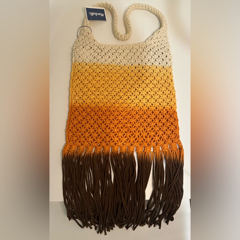 Marshalls Crochet Tote in Cream, Yellow, and Brown